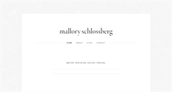 Desktop Screenshot of malloryschlossberg.com