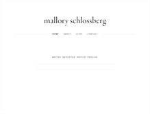 Tablet Screenshot of malloryschlossberg.com